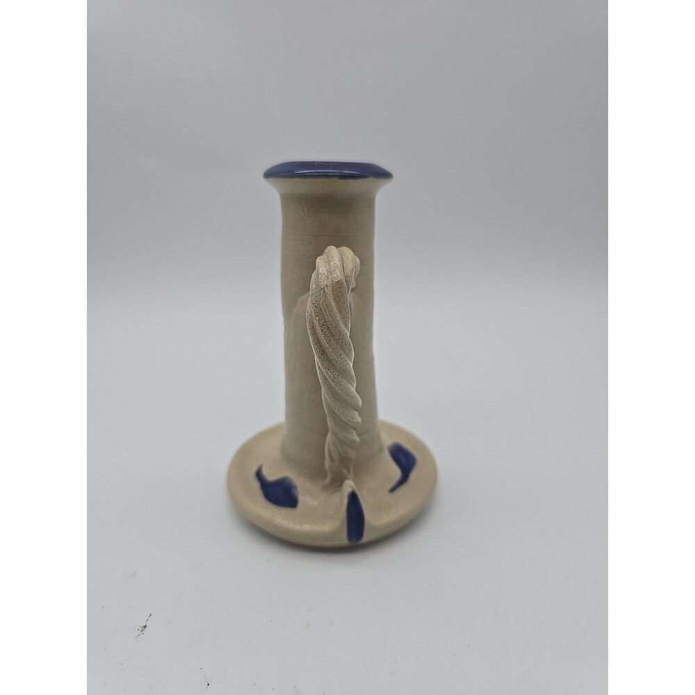 Maloney Pottery Candlestick Holder Williamsburg VA Salt Glazed - Picture 3 of 10
